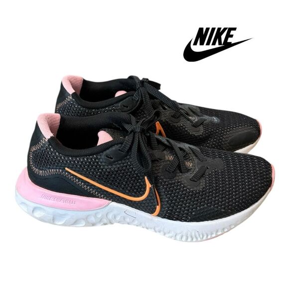Nike Renew Run Black White Pink Women's CK6360-001  Running Shoes Sneakers 6 - Picture 2 of 6